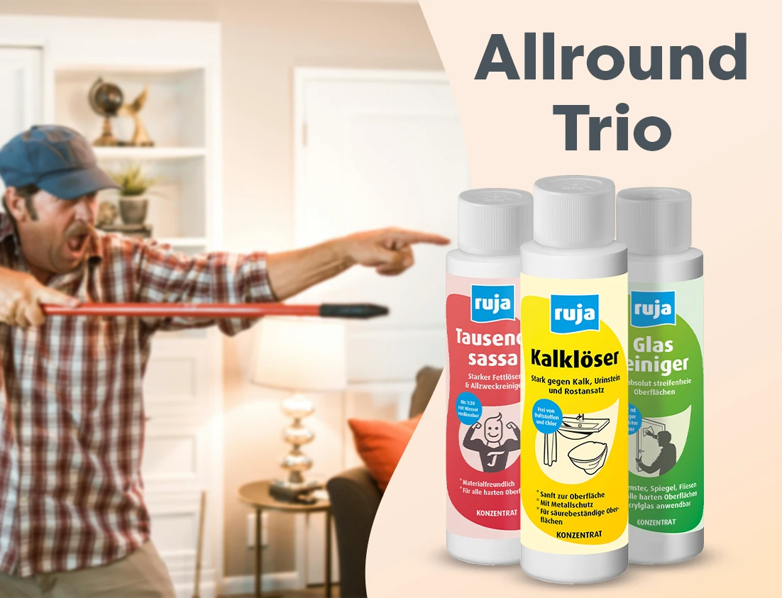 Allround-Trio | je 150 ml Kalklöser, Tausendsassa & Glasreiniger
