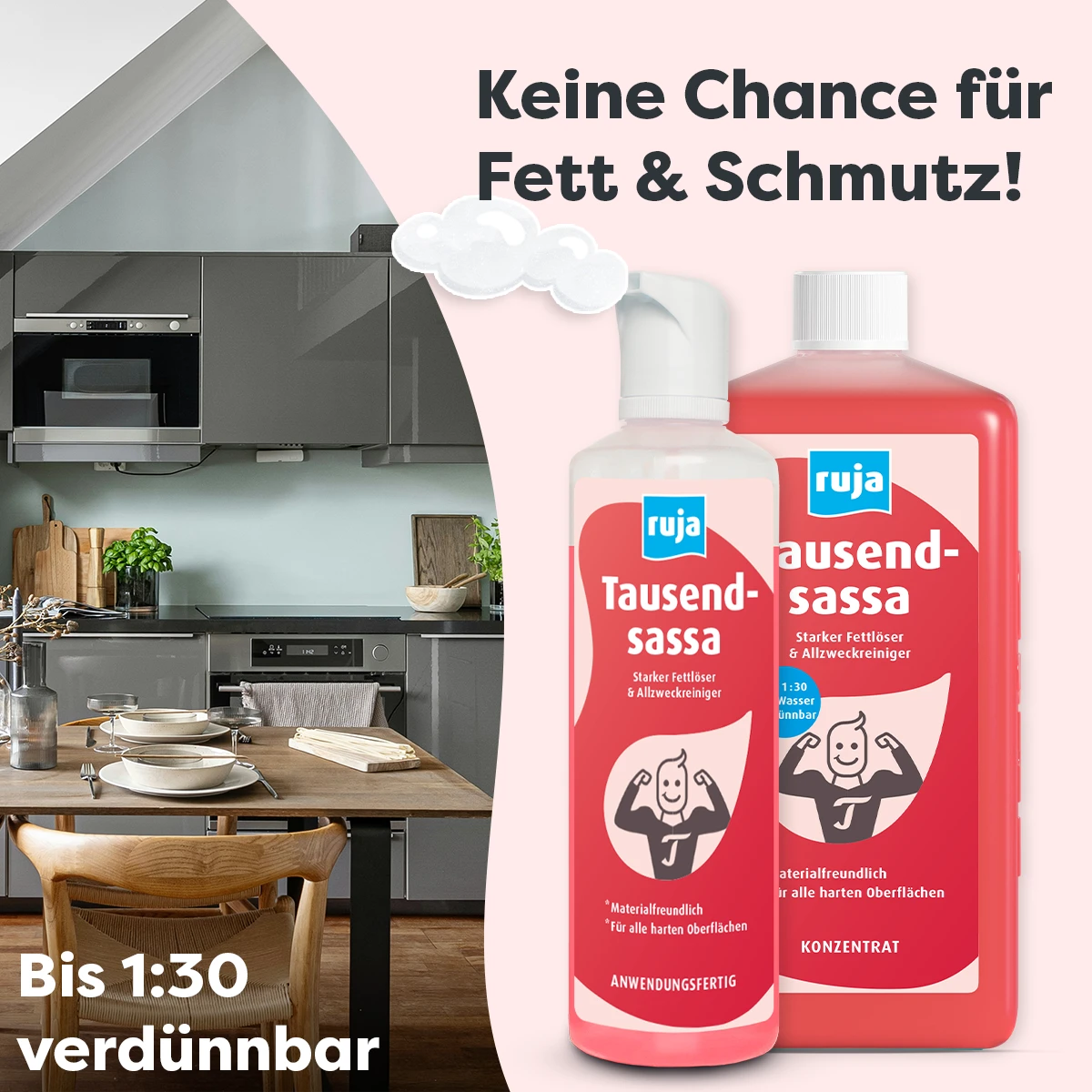 Tausendsassa | 250 ml Schaumflasche + 1 l Nachfüllflasche im Set