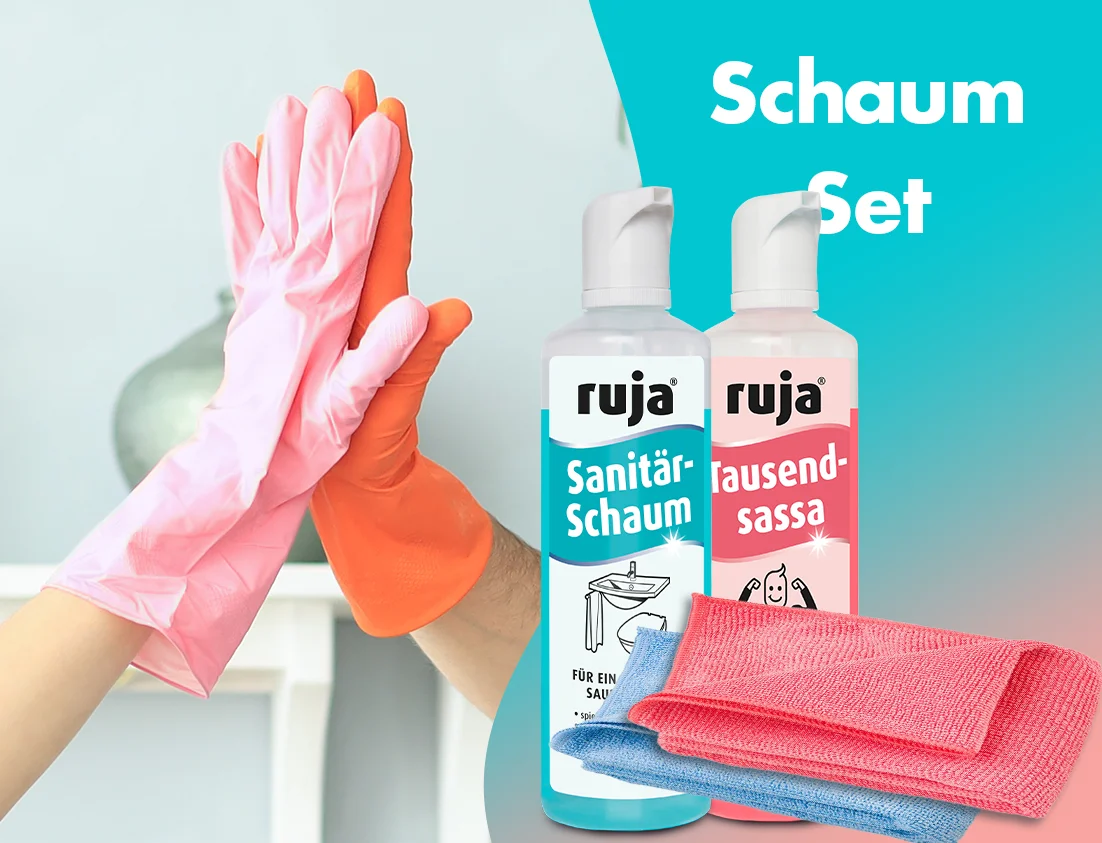 SCHAUM-SET | je 250 ml Tausendsassa & Sanitär-Schaum inkl. 2 Tücher